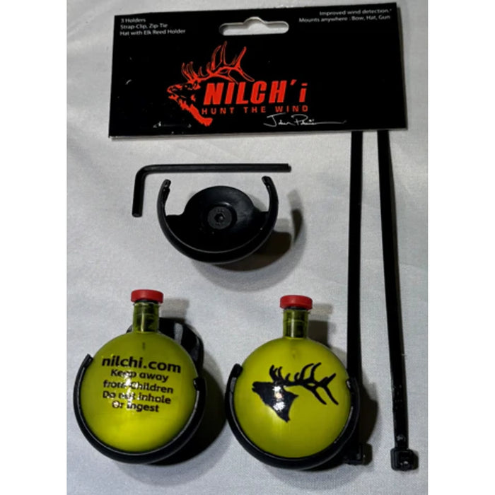 Nilch'i wind indicator, 3 holders with 2 bottles, elk