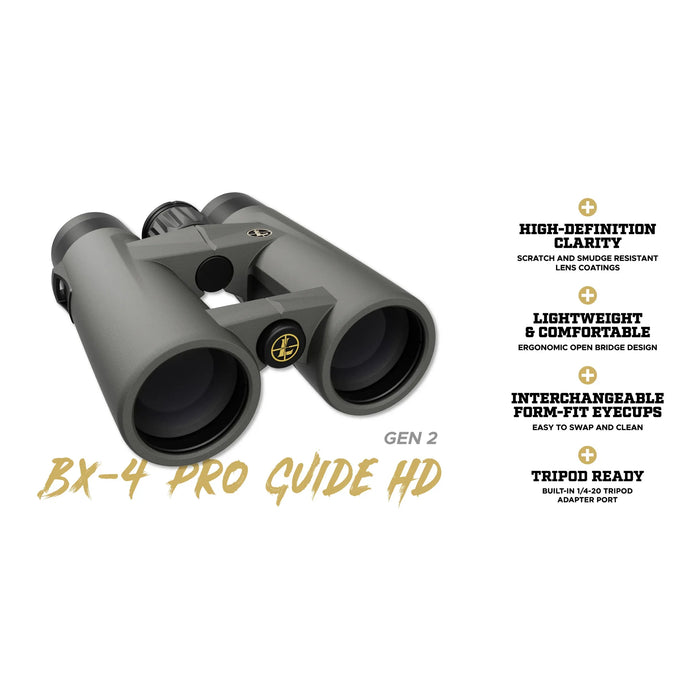 Leupold BX-4 Pro Guide HD Gen II 10x42 binocular features overview graphic
