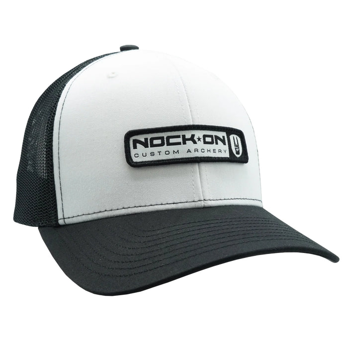 Nock On Branded Black & White Hat