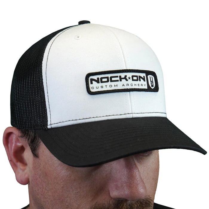 Nock On Branded Black & White Hat