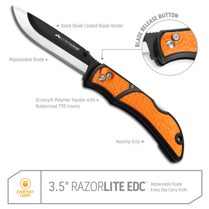 Outdoor Edge RazorLite EDC 3.5" Knife