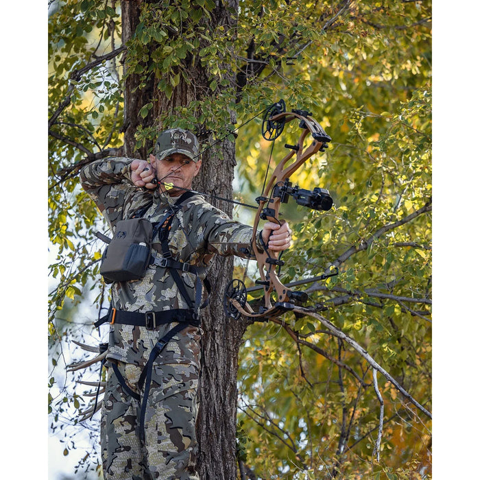 Garmin Xero A1i Pro Hoyt Edition bow sight on a hunting bow outdoors