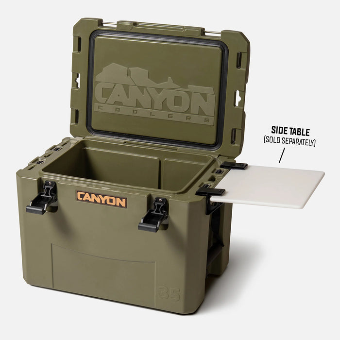 Canyon Coolers Outfitter 35qt V2 cooler detail view