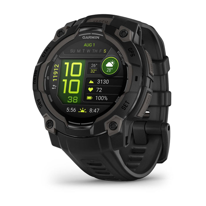 Garmin Instinct 3 45mm AMOLED smartwatch in black