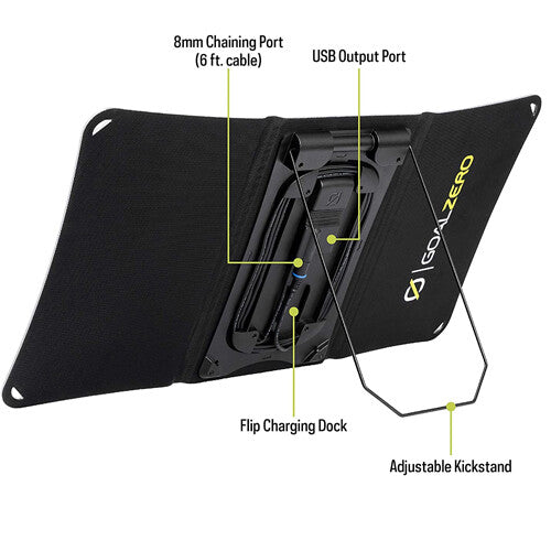 Goal Zero Nomad 20 solar panel folded view