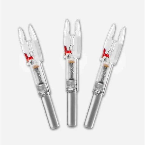 Double Take Halo Micro lighted nocks 3 pack in red, main product shot