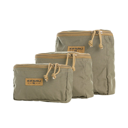 Kifaru Belt Pouch size lineup in Ranger Green
