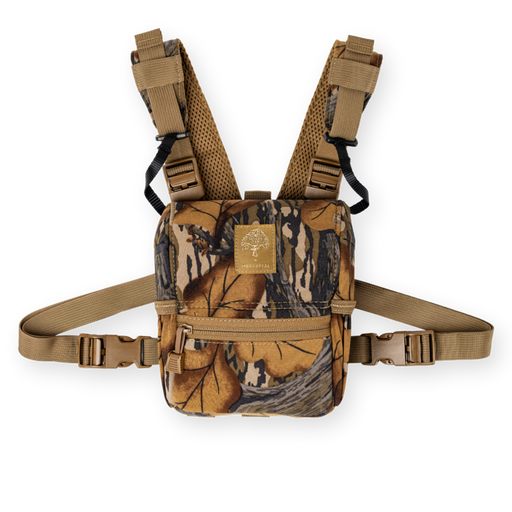 Marsupial Gear Enclosed Binocular Chest Pack in Mossy Oak Fall Foliage main product shot