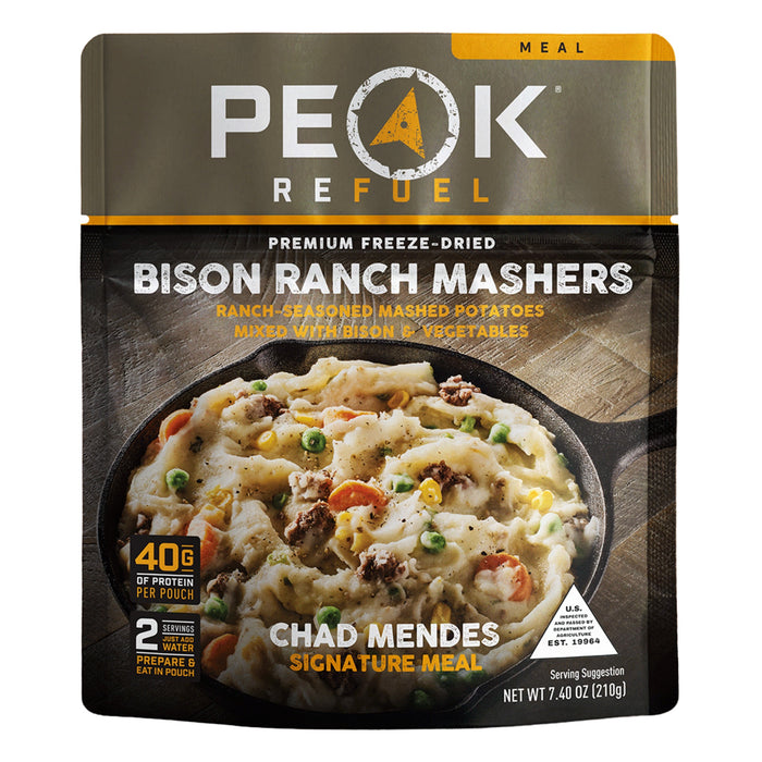 Peak Refuel Bison Ranch Mashers freeze dried meal pouch