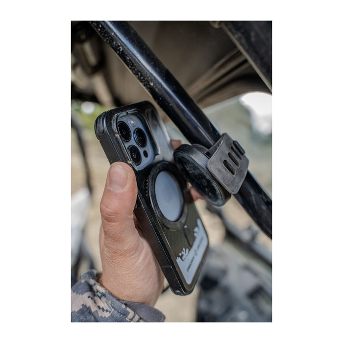 Phone Skope strap mount on a vehicle bar