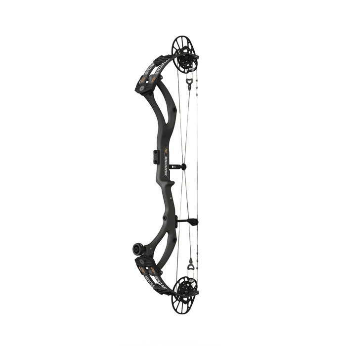 PSE Sicario FDS compound bow in Black, 45 degree view