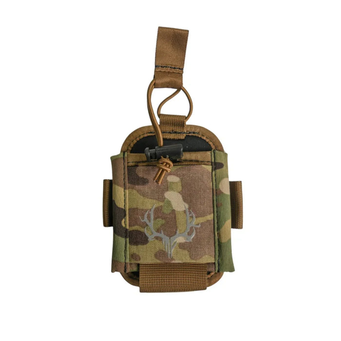 Muley Freak radio and bear spray pouch on a harness
