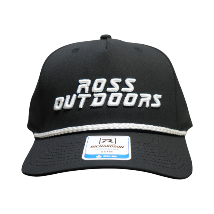 Ross Outdoors Performance Black Roper Hat front