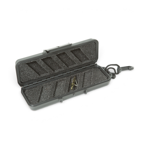 SKB iSeries 0702-1 Waterproof Broadhead Case in black, open with foam interior