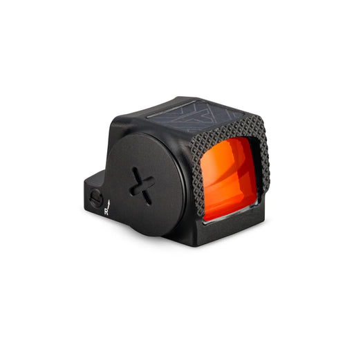 Vortex Defender-CCW enclosed solar micro red dot, front right