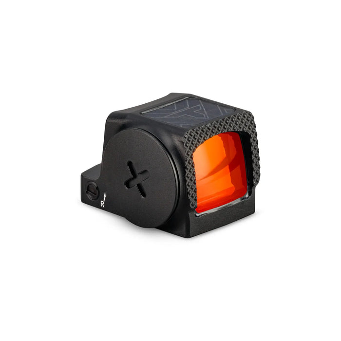 Vortex Defender-CCW enclosed solar micro red dot, front right